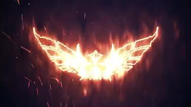 火焰粒子燃烧翅膀特效AE模板视频的预览图